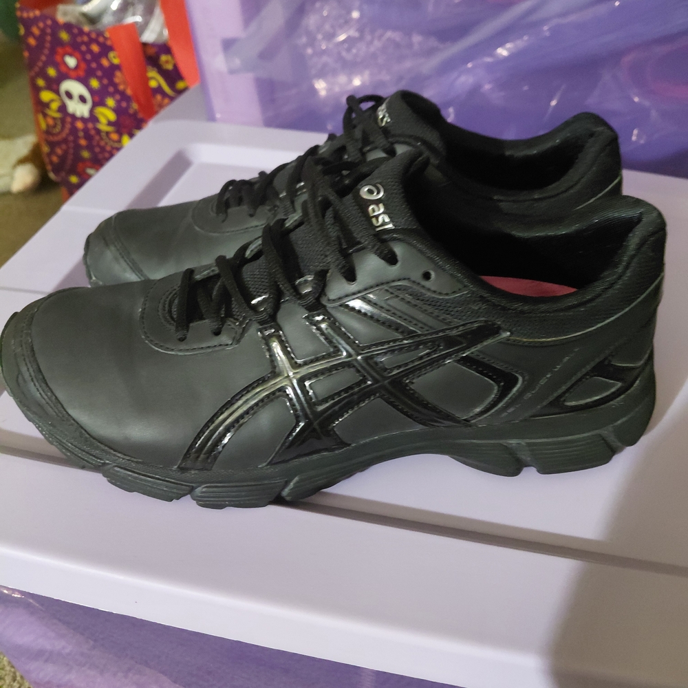 ASICS Womans Black Athletic Shoes Size 8.5